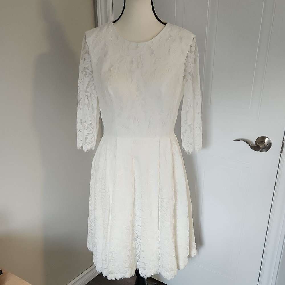 JJs House ivory lace dress, size 8